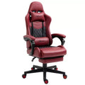 TUYOHW 360Swivel Gaming Chair Office Chairs with Reclining Back,Adjustable Seat Height&Footrest,17-21 Ergonomics Video Game Chairs Office,Red