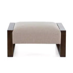 Upholstered Ottoman Bench, Modern Comfy Bench Padded Foot Stool with Wooden Legs, 300lbs Weight Capacity, Rectangle Chair Foot Step Stool