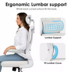 TUYOHW Ergonomic Mesh Office Chair with Adjustable Lumbar Support,Headrest & Flip-Up Armrests,Home Office Desk Chair for Study,Gaming Room