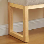 TUYOHW 25.5 Banc Ottoman Moderne avec Banc à Chaussures Rembourré pour Entrée, Cadre en Bois Petit Tabouret Ottoman pour Salon, Chambre