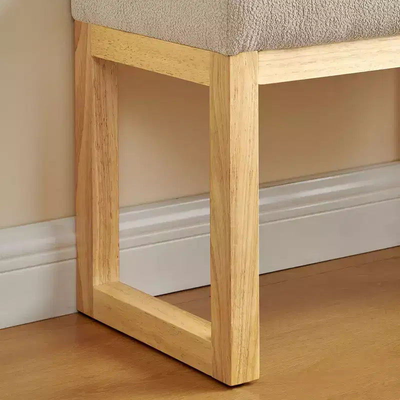 TUYOHW 25.5 Banc Ottoman Moderne avec Banc à Chaussures Rembourré pour Entrée, Cadre en Bois Petit Tabouret Ottoman pour Salon, Chambre