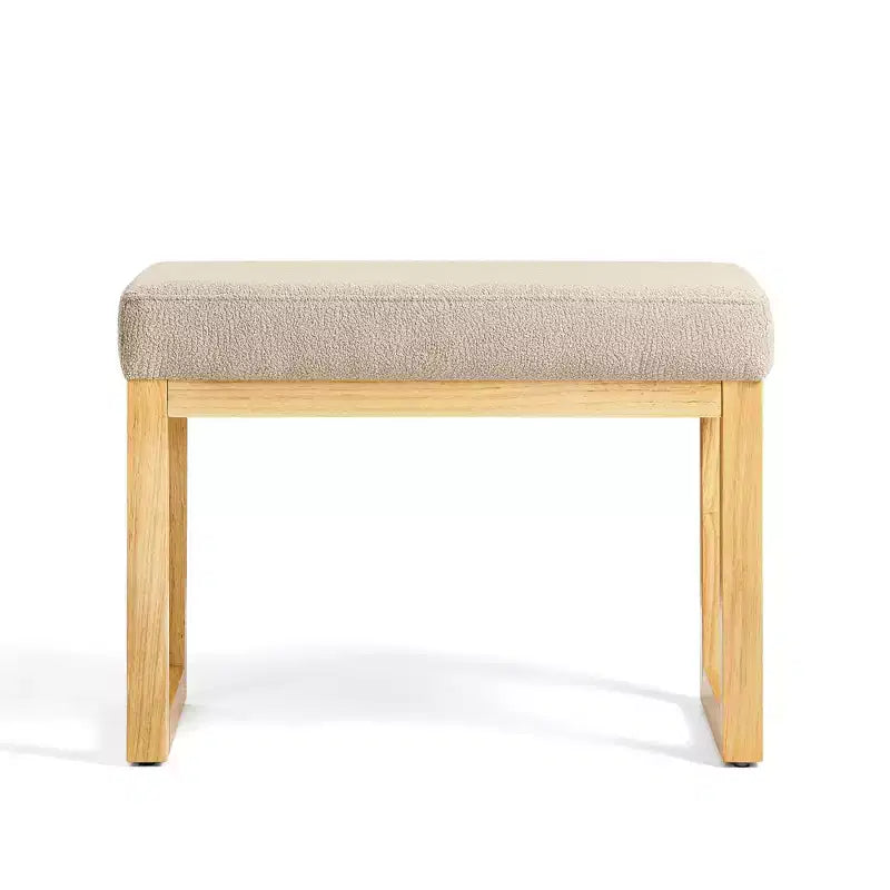 TUYOHW 25.5 Banc Ottoman Moderne avec Banc à Chaussures Rembourré pour Entrée, Cadre en Bois Petit Tabouret Ottoman pour Salon, Chambre