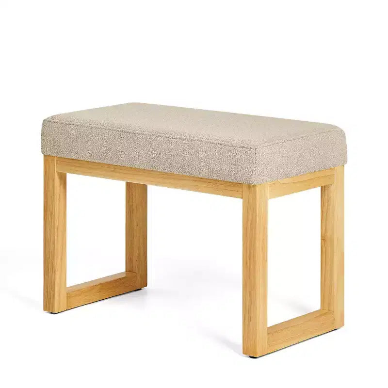 TUYOHW 25.5 Banc Ottoman Moderne avec Banc à Chaussures Rembourré pour Entrée, Cadre en Bois Petit Tabouret Ottoman pour Salon, Chambre
