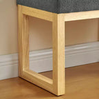 TUYOHW 25.5 Banc Ottoman Moderne avec Banc à Chaussures Rembourré pour Entrée, Cadre en Bois Petit Tabouret Ottoman pour Salon, Chambre