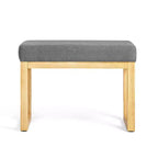 TUYOHW 25.5 Banc Ottoman Moderne avec Banc à Chaussures Rembourré pour Entrée, Cadre en Bois Petit Tabouret Ottoman pour Salon, Chambre