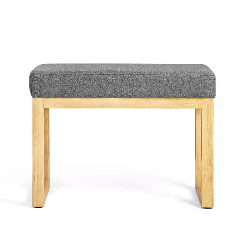 TUYOHW 25.5 Banc Ottoman Moderne avec Banc à Chaussures Rembourré pour Entrée, Cadre en Bois Petit Tabouret Ottoman pour Salon, Chambre