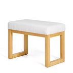 TUYOHW 25.5 Banc Ottoman Moderne avec Banc à Chaussures Rembourré pour Entrée, Cadre en Bois Petit Tabouret Ottoman pour Salon, Chambre
