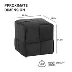 TUYOHW Pouf cube moderne en velours côtelé tissé avec cadre en bois, repose-pieds souple pour salon, entrée