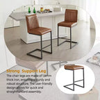 Lot de 2 tabourets de bar vintage TUYOHW, tabourets de bar hauteur comptoir avec cadre en métal, tabourets de comptoir de 66 cm pour îlot de cuisine et bar à domicile