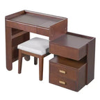Whisen 3-in-1 Makeup Vanity Desk, Stylish Multi-Functional Dressing Table with Flip-Top Mirror, Adjustable Length & Ample Drawers