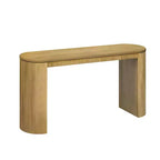 TUYOHW Table console incurvée moderne avec motif unique à rayures verticales, table d'entrée étroite pour salon, bureau, entrée