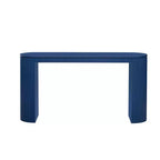 TUYOHW Table console incurvée moderne avec motif unique à rayures verticales, table d'entrée étroite pour salon, bureau, entrée