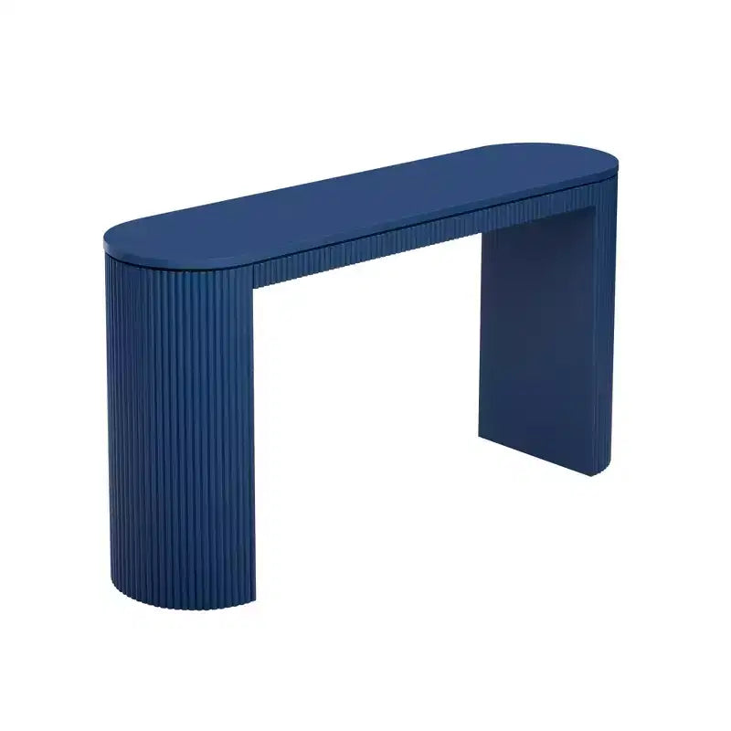 TUYOHW Table console incurvée moderne avec motif unique à rayures verticales, table d'entrée étroite pour salon, bureau, entrée