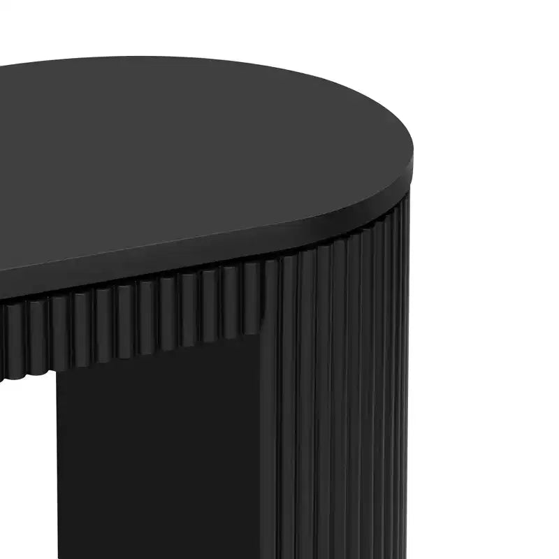 TUYOHW Table console incurvée moderne avec motif unique à rayures verticales, table d'entrée étroite pour salon, bureau, entrée
