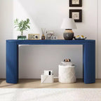 TUYOHW Table console incurvée moderne avec motif unique à rayures verticales, table d'entrée étroite pour salon, bureau, entrée
