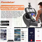 Tapis de course pliable 5 CV avec inclinaison automatique de 20 %, supporte 180 kg, pour la maison, contrôle personnalisé par application, 71 programmes, vitesse rapide de 19 km/h pour une intensité d'entraînement variée