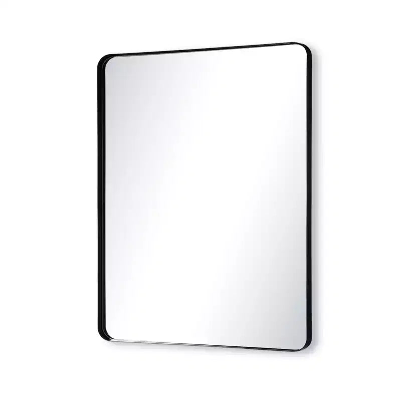 Miroirs de salle de bain modernes SUMERAIN, miroir mural 2 en 1, miroir rectangulaire encadré noir 36X30
