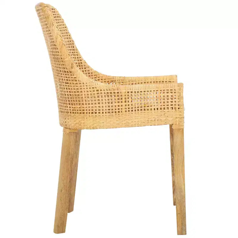 Chaise de salle à manger Altha W - DCH6506 - Blanc/Naturel - Safavieh