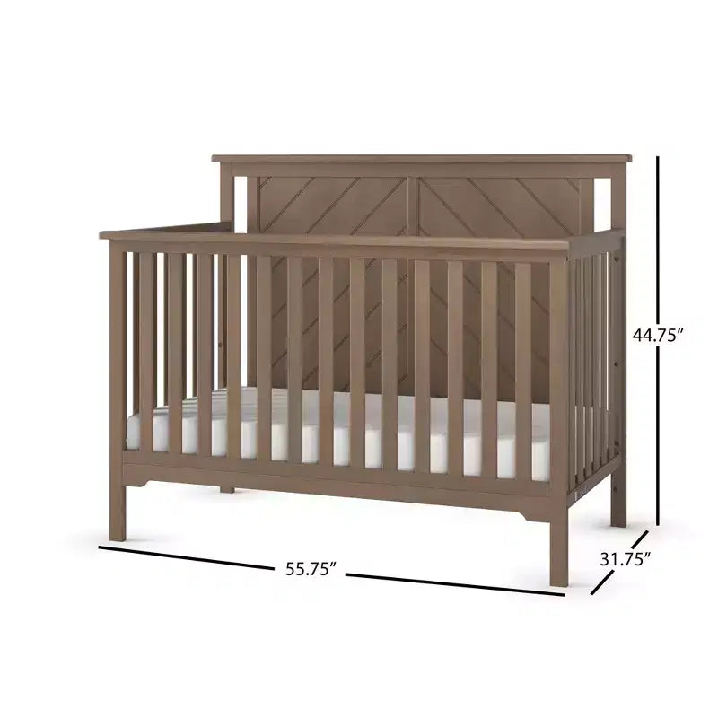Ensemble de chambre de bébé 2 pièces Child Craft Hampton comprenant un lit de bébé convertible 4-en-1 à sommet plat et une table à langer