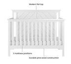 Ensemble de chambre de bébé 2 pièces Child Craft Hampton comprenant un lit de bébé convertible 4-en-1 à sommet plat et une table à langer