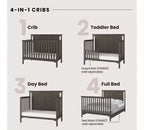 Ensemble de chambre de bébé 2 pièces Child Craft Hampton comprenant un lit de bébé convertible 4-en-1 à sommet plat et une table à langer