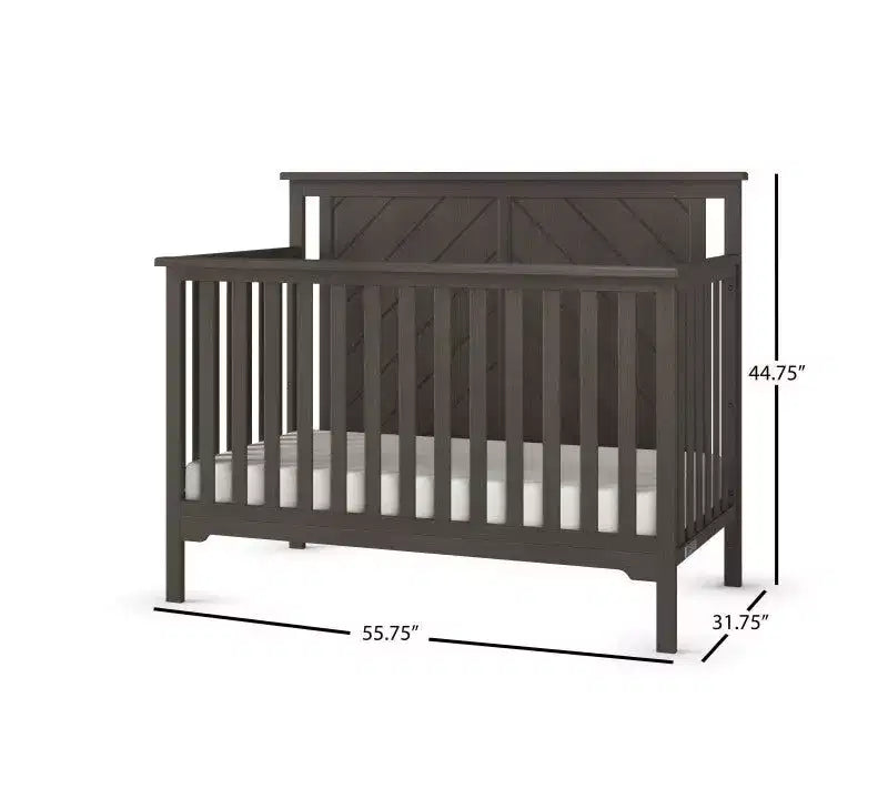 Ensemble de chambre de bébé 2 pièces Child Craft Hampton comprenant un lit de bébé convertible 4-en-1 à sommet plat et une table à langer