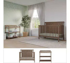 Child Craft Hampton Flat Top 4-in-1 Convertible Crib and Changing Table 2-Piece Nursery Set