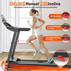 Tapis de course incliné capacité 136 kg, tapis de course pliable 3,75 CV pour la maison, 71 programmes, contrôle via application, 12 km/h, haut-parleur HiFi, absorption des chocs, cadeau sangle de genou