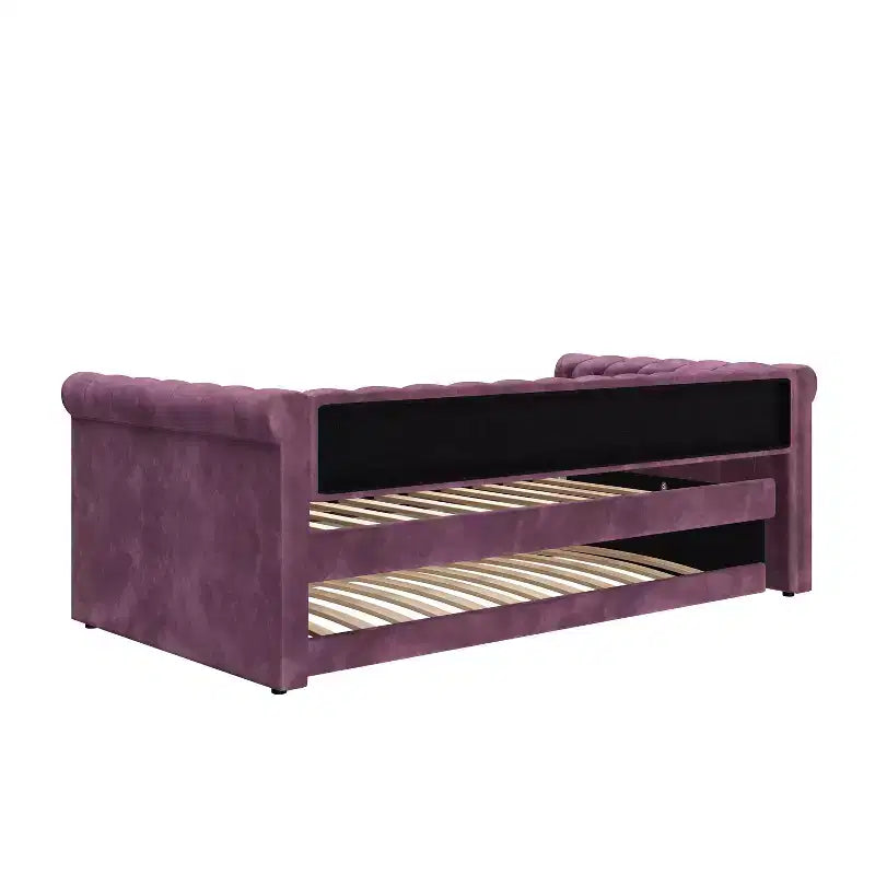 Christopher Knight Home Upholstered Tufted Button Velvet Daybed with Trundle
