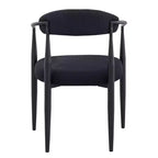 TUYOHW 2 PCS Kitchen Chairs with Matte Metal Legs,Boucle Dining Chairs with Open & Curved Backrest,Ergonomic Dining Room Chairs for Living Room