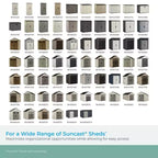 Suncast Lot de 12 paniers en résine de 63,5 x 18,4 cm, accessoire pour abri de jardin, noir