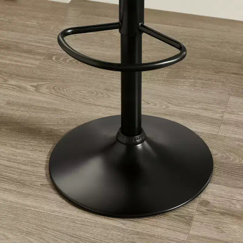 Roundhill Furniture Kovyn Contemporary Adjustable Barstool with Faux Leather Swivel Seats, Set of 2