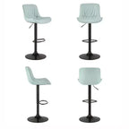 Roundhill Furniture Kovyn Contemporary Adjustable Barstool with Faux Leather Swivel Seats, Set of 2