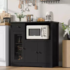 Storage Cabinet with Adjustable Shelves & Microwave Stand, Buffet Sideboard with Drawer, Single and Double Doors for Kitchen, Dining Room