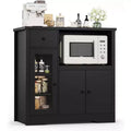Storage Cabinet with Adjustable Shelves & Microwave Stand, Buffet Sideboard with Drawer, Single and Double Doors for Kitchen, Dining Room