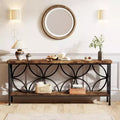 Lantine 70.9-Inch Narrow Sofa Table, Industrial Long Sofa Table Behind Couch with Storage for Entryway, Living Room, Foyer, Rustic Brown