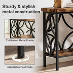 Lantine 70.9-Inch Narrow Sofa Table, Industrial Long Sofa Table Behind Couch with Storage for Entryway, Living Room, Foyer, Rustic Brown