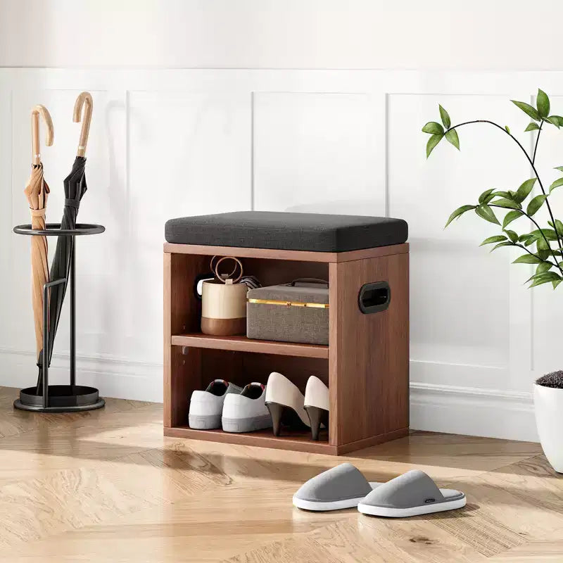 TUYOHW Cushioned Small Shoe Bench with Storage and Seating, Multi-color Entryway Shoe Rack, Versatile Shoe Organizer for Entryway