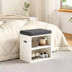 TUYOHW Cushioned Small Shoe Bench with Storage and Seating, Multi-color Entryway Shoe Rack, Versatile Shoe Organizer for Entryway