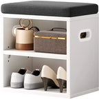 TUYOHW Cushioned Small Shoe Bench with Storage and Seating, Multi-color Entryway Shoe Rack, Versatile Shoe Organizer for Entryway
