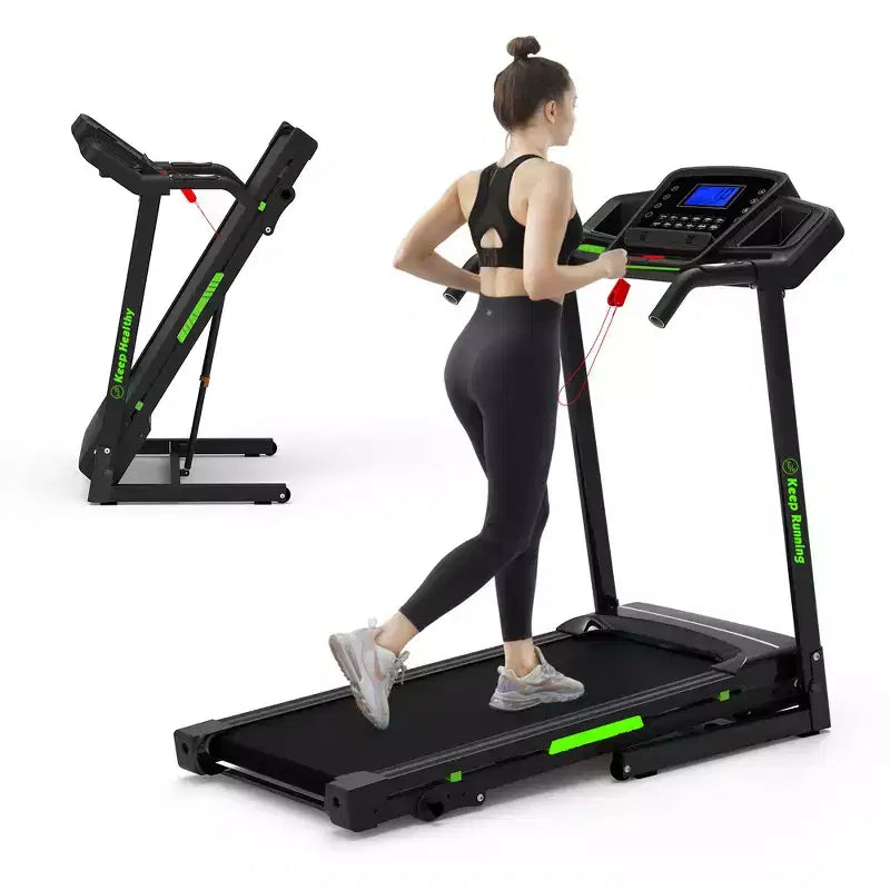 Tapis de course électrique pliable Whisen, machine d'entraînement de 3,5 CV pour la course et la marche avec 12 programmes prédéfinis, inclinaison, commandes de vitesse sur les mains courantes