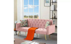 Okak Modern Button Tufted Convertible Sleeper Sofa Bed with Adjustable Back,Upholstered Futon Sofa Couch for Living Room,Apartment