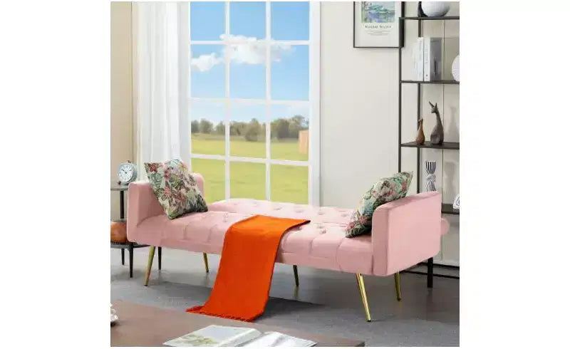 Okak Modern Button Tufted Convertible Sleeper Sofa Bed with Adjustable Back,Upholstered Futon Sofa Couch for Living Room,Apartment