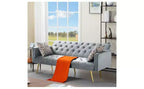 Okak Modern Button Tufted Convertible Sleeper Sofa Bed with Adjustable Back,Upholstered Futon Sofa Couch for Living Room,Apartment