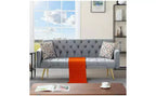Okak Modern Button Tufted Convertible Sleeper Sofa Bed with Adjustable Back,Upholstered Futon Sofa Couch for Living Room,Apartment
