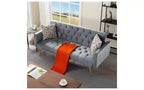 Okak Modern Button Tufted Convertible Sleeper Sofa Bed with Adjustable Back,Upholstered Futon Sofa Couch for Living Room,Apartment