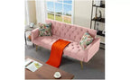 Okak Modern Button Tufted Convertible Sleeper Sofa Bed with Adjustable Back,Upholstered Futon Sofa Couch for Living Room,Apartment