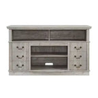 Farmhouse Rustic TV Stand for TV Up to 65, Entertainment Storage Cabinet with Adjustable Shelves, Media Console with Open c
