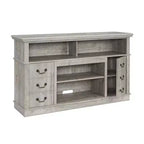 Farmhouse Rustic TV Stand for TV Up to 65, Entertainment Storage Cabinet with Adjustable Shelves, Media Console with Open c
