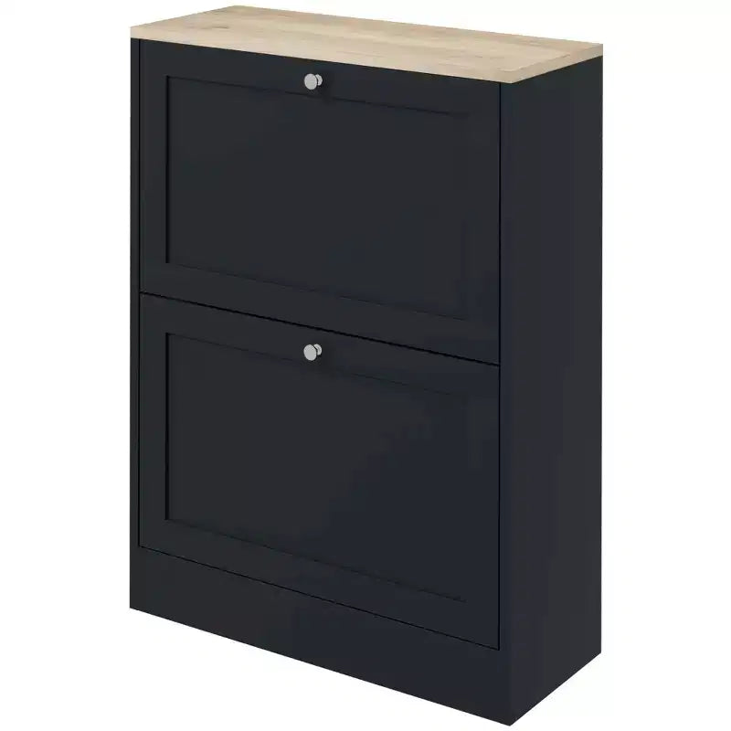 Meuble à chaussures étroit HOMCOM pour entrée, meuble de rangement de chaussures moderne avec 2 tiroirs basculants et étagères réglables pour 8-12 paires de chaussures